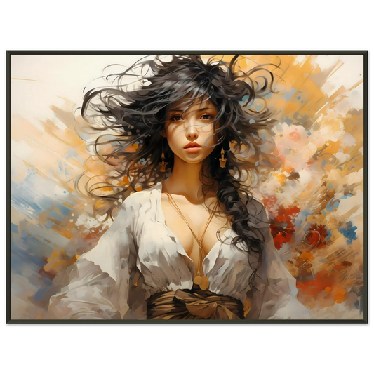Ethereal Muse | Museum-Quality Matte Paper Metal Framed Poster 60x80 cm / 24x32″ - ZODARC